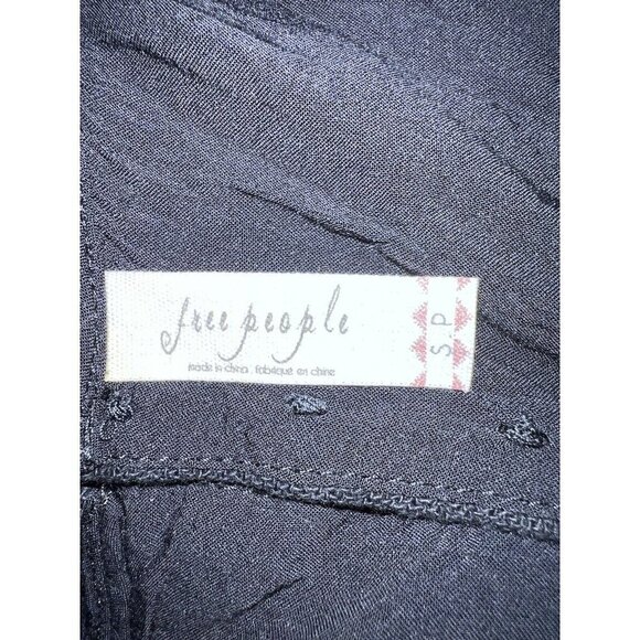 FREE PEOPLE Maribelle Crochet-Inset Mini Dress, Black Sz Small - Picture 10 of 11